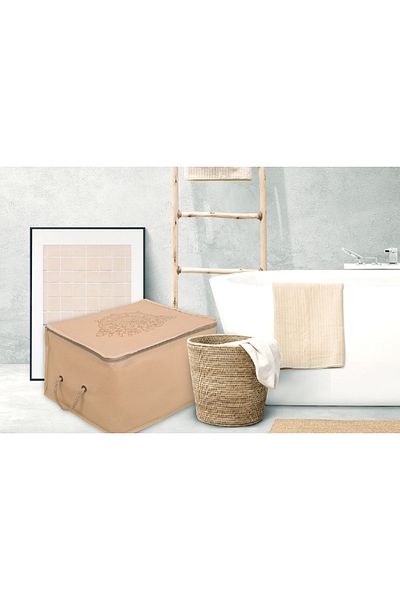 AYHOME 64x41x 35cm Μεσαίου μεγέθους Προίκα Πολυτελής τσάντα με μοτίβο λαβής Καφέ κάτω από τον πάγκο τσάντα πολλαπλών χρήσεων