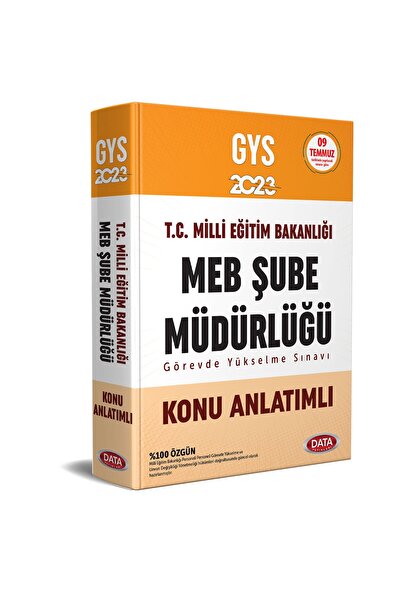 Data Yayınları Milli Eğitim Bakanlığı Meb Şube Müdürlüğü Gys Konu Anlatımlı 2023