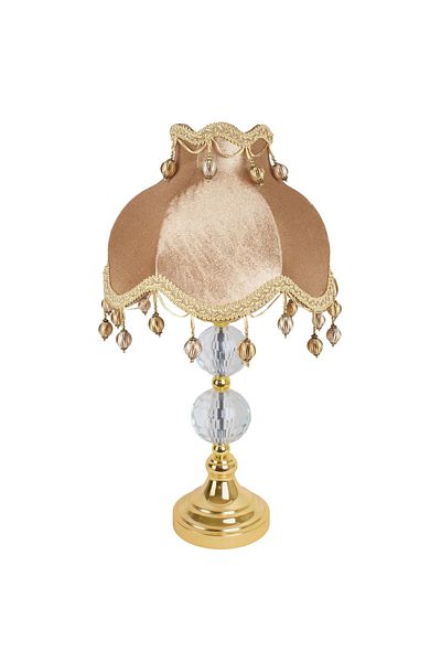 Dekovien Velvet Pompom Decorated Bedroom - Crystal Leg, Gold Color Vintageab0867