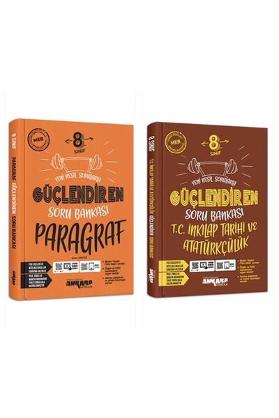Ankara Yayıncılık 8. Sınıf Paragraf Güçlendiren Soru Bankası & 8. Sınıf Inkıl...