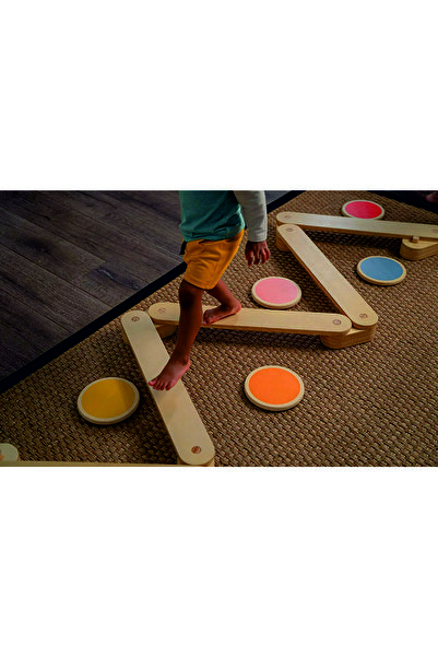 wudie Ahşap Denge Kirişi, Denge Tahtası, Çocuk Aktivite Oyuncağı Wood Balance Beam