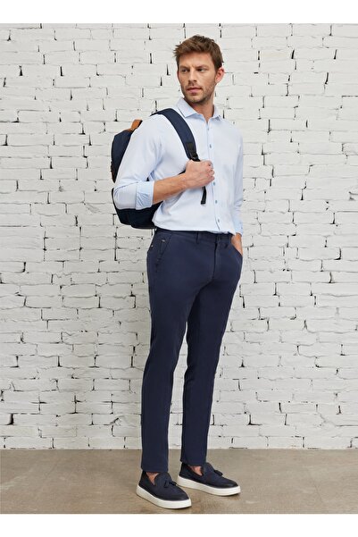 ALTINYILDIZ CLASSICS Ανδρικό παντελόνι Normal Waist Slim Leg Slim Fit Navy Blue ανδρικό παντελόνι 4a 0123200041