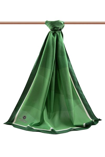 Vissona Γυναικείο σάλι πολυτελείας Medina Silk Emerald Green
