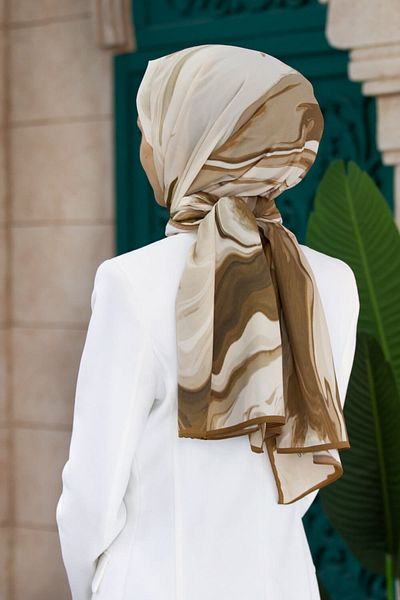 Vissona Γυναικείο σάλι πολυτελείας Medina Silk Mustard