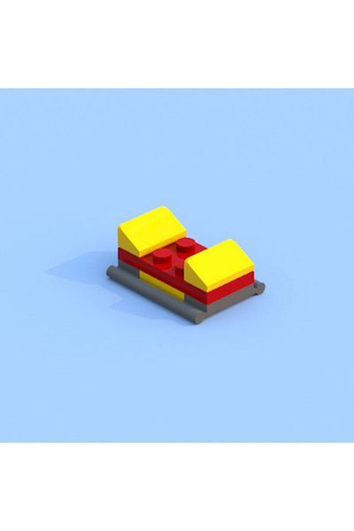 LEGO Original Custom Moc Accessory Design Minifigure Modular Building City Winter Sled 2 Pieces