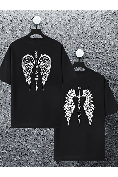 macklin Unisex Γυναικείες Ανδρικές Πλάτη Angel Guardian Printed Lover Couple ...