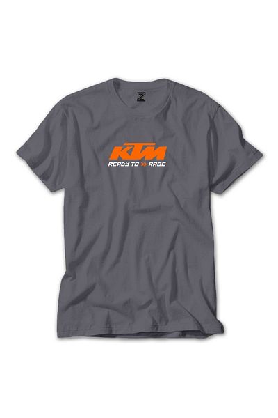 Z zepplin Ktm Ready To Race Text Grey T-shirt