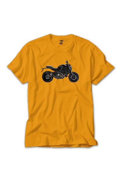 Z zepplin Κίτρινο T-shirt Ducati Monster Motorcycle Monster 821