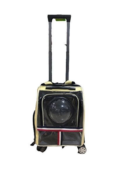 Mixpet Kedi Köpek Kapsüllü Çekçekli Valiz Bej