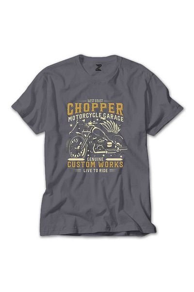 Z zepplin Γκρι μπλουζάκι μοτοσυκλέτας West Coast Chopper