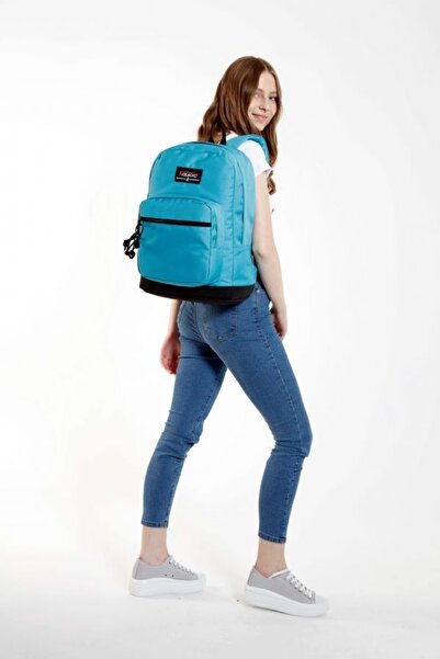 KAUKKO Turquoise Three Compartment School and Daily Backpack - (girl-boy) Junior, High School, College
