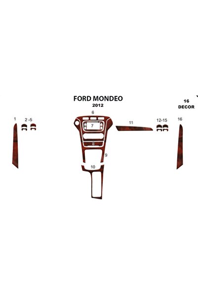 meriç cockpit design ميريتش ®   فورد مونديو توربيدو أمامي مطلي أسود لامع 16 ق...