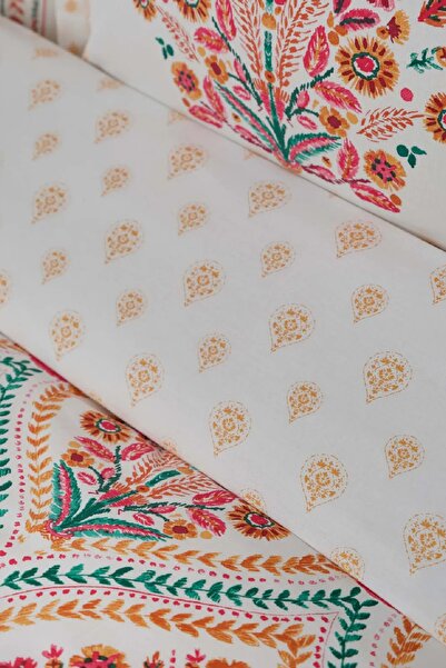 Karaca Home Carmenta Kiremit %100 Pamuk Çift Kişilik Nevresim Takımı