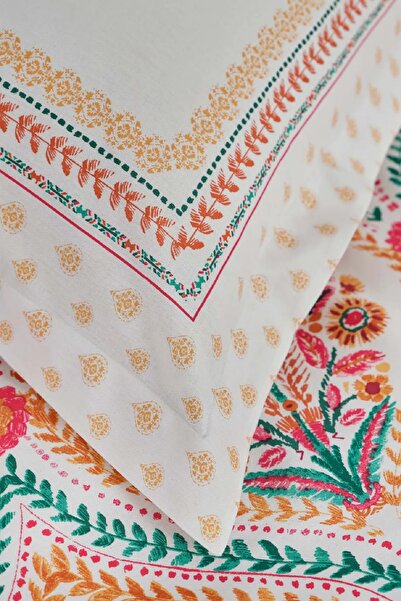 Karaca Home Carmenta Kiremit %100 Pamuk Çift Kişilik Nevresim Takımı