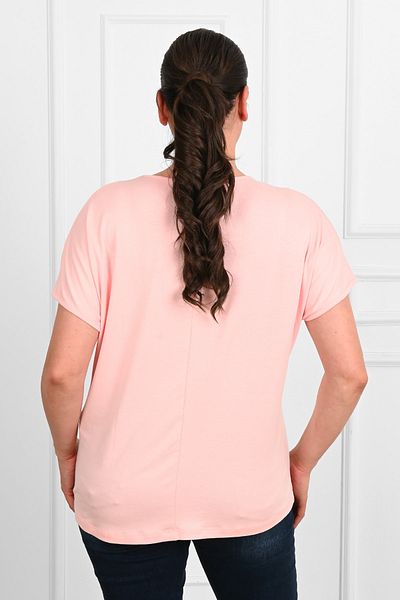 Koza Butik Tricou de damă cu decolteu în V mărime mare 1486-23