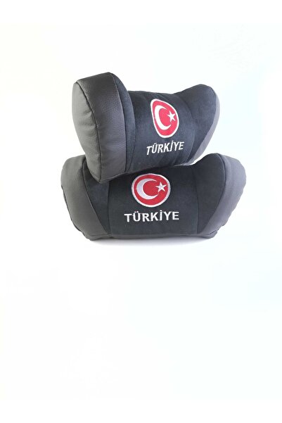 ARGALI Türkiye Bayrağı Otomobil Ergonomik Boyun Yastığı 2'li Konforlu Şık Ara...