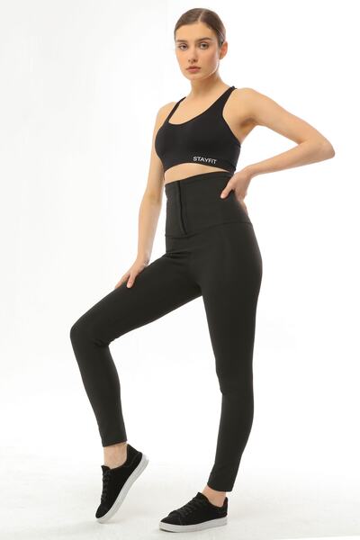 STAYFİT Agraphed Sauna Fit Leggings - High Waist - 1stQuality Polymer Fabric