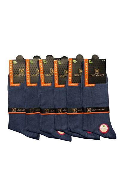 Louis Volante Erkek Bambu Dikişsiz Yazlık Soket Çorap 6 Çift