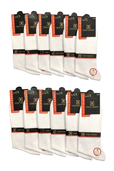 Louis Volante Erkek Bambu Dikişsiz Yazlık Soket Çorap 12 Çift