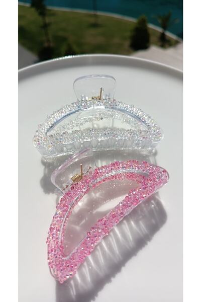 İLKYAZ Accessory Silvery Oval 2-Piece Peg Set Buckle