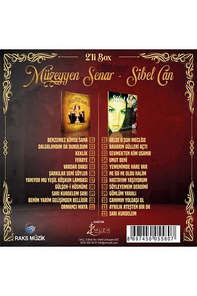 Gereksiz Şeyler Müzeyyen Senar Divamız / Sibel Can Turkish Art Music 2' Li Box Cd