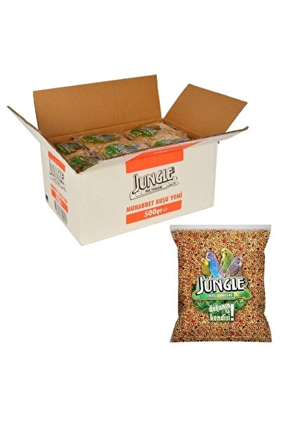 Jungle Muhabbet Kuşu Yemi Şeffaf Ambalaj 500 Gr 36'lı Paket