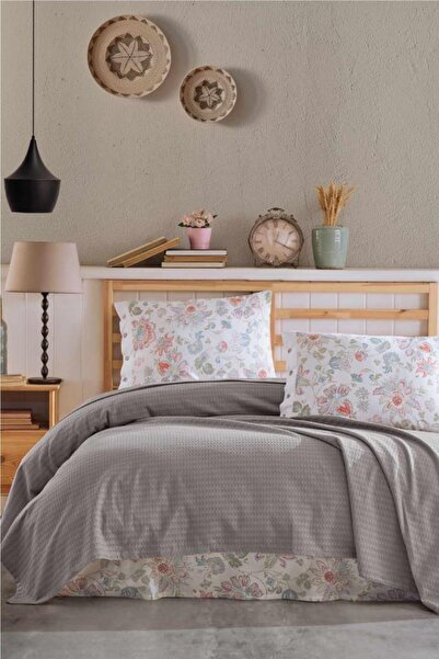 Özdilek Clasy Butik Çift Kişilik Pike Takımı La Nature V2 Gri