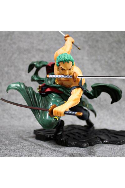 BySahra Anime One Piece Roronoa Zoro Premium 2 Kafa 3 Kılıç Figür