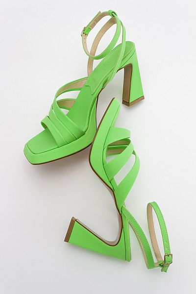 LuviShoes Flores Pistaziengrüne Damen-High-Heels