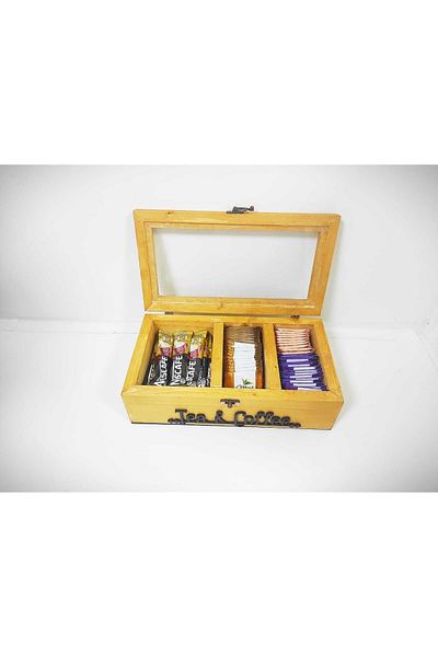 temamall Tea Bag, Wooden Organizer, Herbal Tea Box
