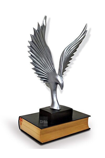 Dekoromi Camael Biblo Kartal Gümüş 31x22cm