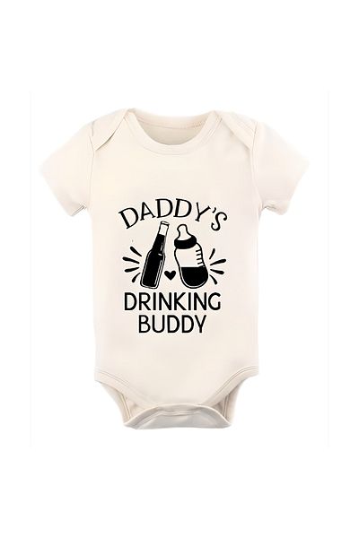 GREY Baby Bodysuit / Baby Bodysuit / Half Sleeve Baby Bodysuit / Printed Baby Bodysuit