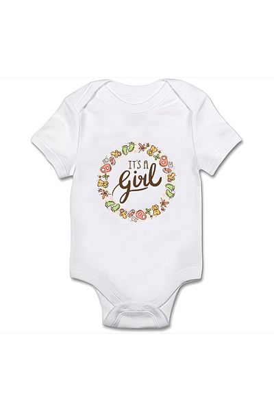 GREY Baby Bodysuit / Baby Bodysuit / Half Sleeve Baby Bodysuit / Printed Baby Bodysuit
