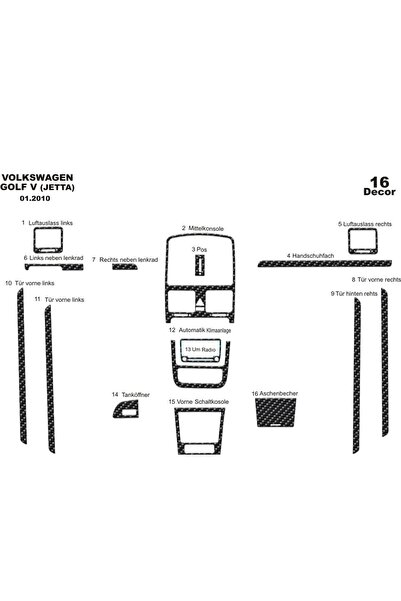 meriç cockpit design ميريتش ®   فولكس واجن جيتا توربيدو أمامي مطلي باللون الأ...