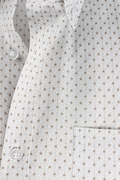 Varetta Ανδρικό καφέ τσέπη Classic Cut βαμβακερό κοντομάνικο πουκάμισο