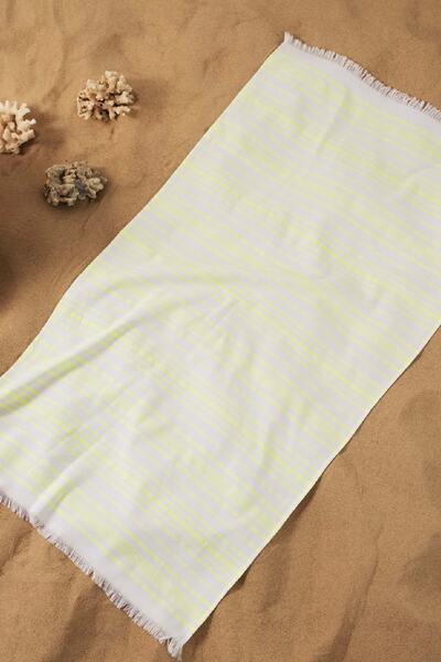 Karaca Home Pineapple 100% قطن بيشتامال 70x140 سم أصفر