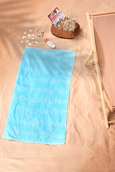 Sarah Anderson Fish Beach Towel 70x140 Cm Blue