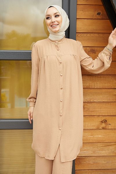 InStyle Neformální oblek Arfa Ayrobin s knoflíky – mléčná káva