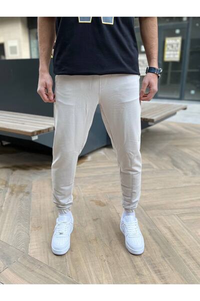 DK FASHION Krem Jogger Eşofman Altı