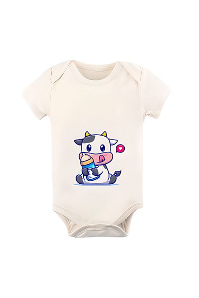 GREY Baby Bodysuit / Baby Bodysuit / Half Sleeve Baby Bodysuit / Printed Baby Bodysuit