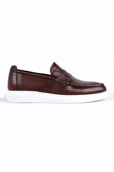 Lal Shoes & Bags Ανδρικά παπούτσια από γνήσιο δέρμα Peter Classic-καφέ