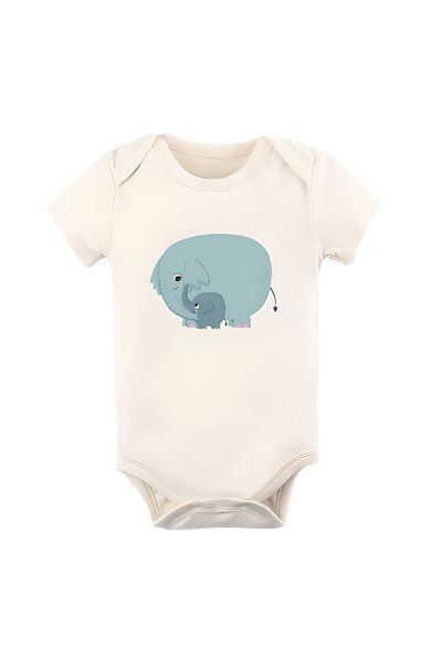 GREY Baby Bodysuit / Baby Bodysuit / Half Sleeve Baby Bodysuit / Printed Baby Bodysuit