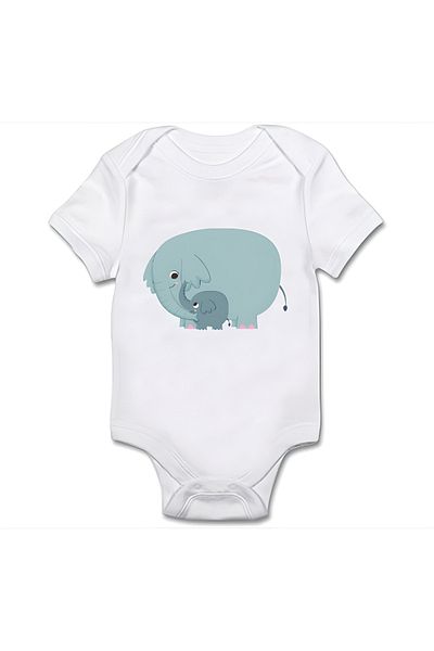 GREY Baby Bodysuit / Baby Bodysuit / Half Sleeve Baby Bodysuit / Printed Baby Bodysuit