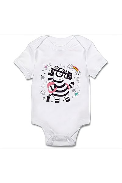 GREY Baby Bodysuit / Baby Bodysuit / Half Sleeve Baby Bodysuit / Printed Baby Bodysuit