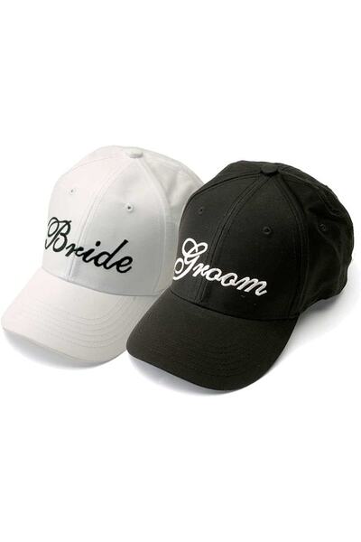 ŞapkaMania Mireasă &amp;   Mire 2& # Set de basic șepci de baseball