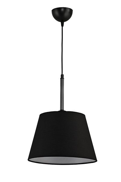 DEDE Single Volga Pendant Lamp Anthracite with Black Lampshade