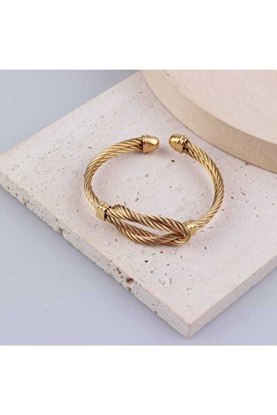 HOSBUTIK Gold Steel Non-Tarnish Bracelet