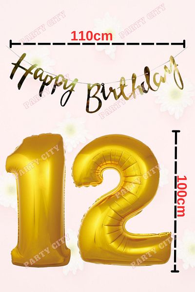 Party City Μίνι σετ 12 ετών Happy Birthday