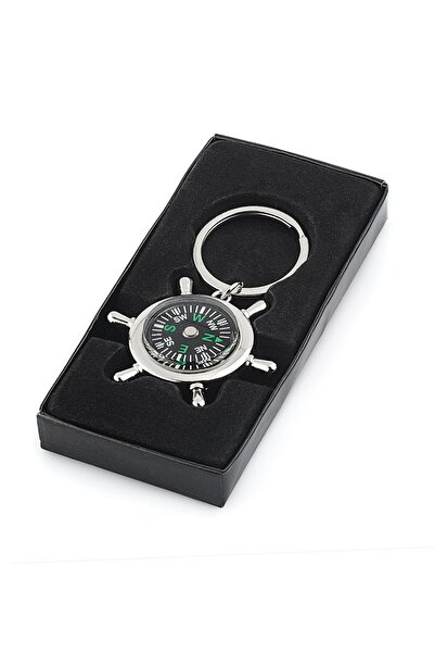 Gülay AVM سلسلة مفاتيح بوصلة معدنية محاصر مع سلسلة مفاتيح الدفة Gly-559