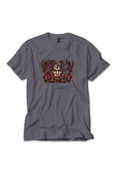 Z zepplin Μπλουζάκι Diablo Iv Lilith Face Grey
